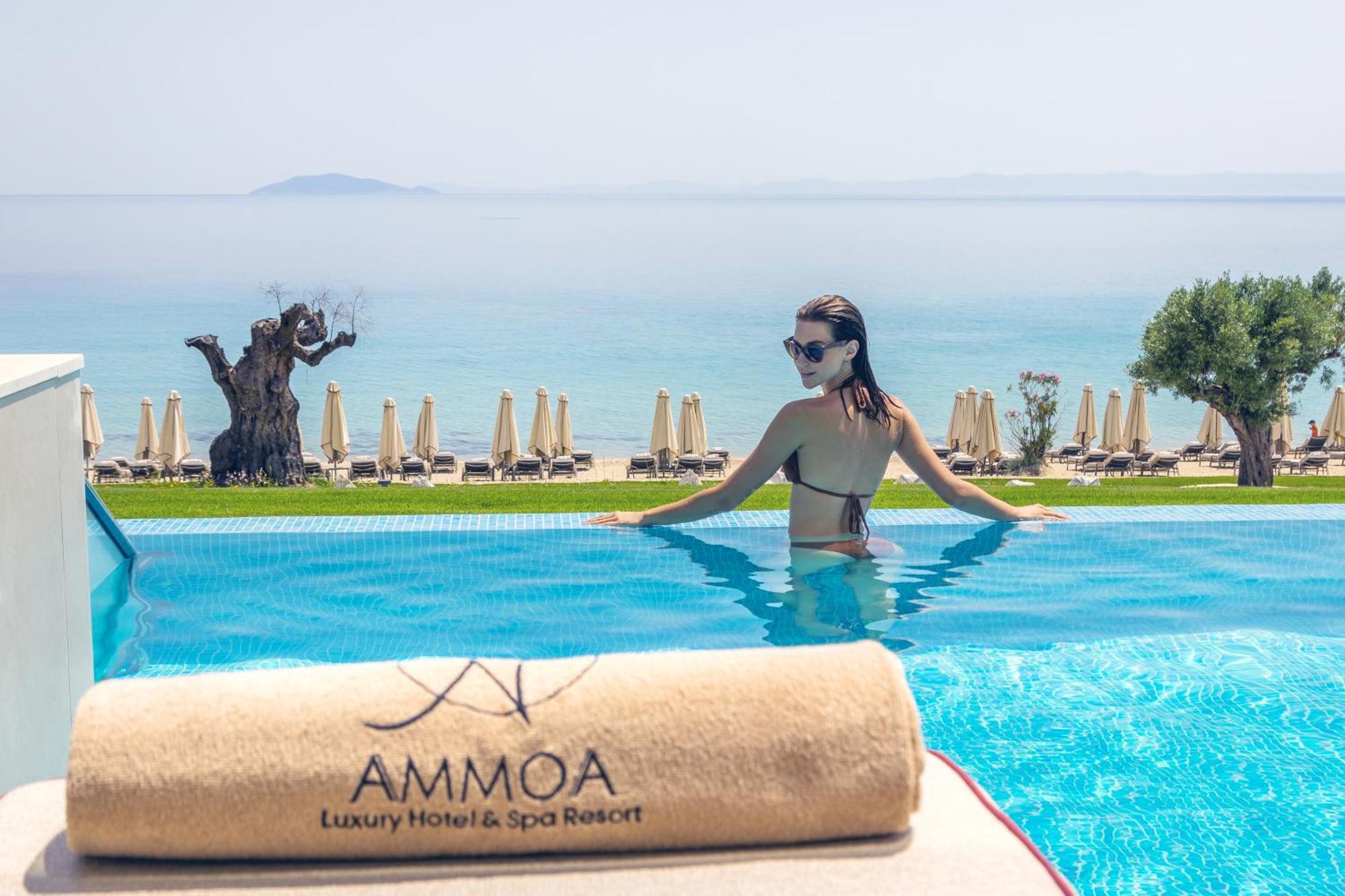 Ammoa Luxury Hotel & Spa Resort Nikíti Eksteriør bilde Ammia Beach